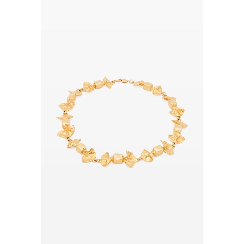 Alexander Wang Foil Wrapped Candy Necklace ~ Gold